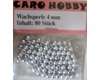 Wachsperlen, silberfarben, 4mm